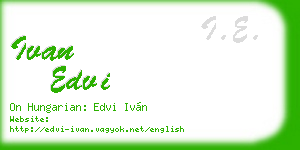 ivan edvi business card